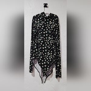 Elegant Black Floral Women's Blouse